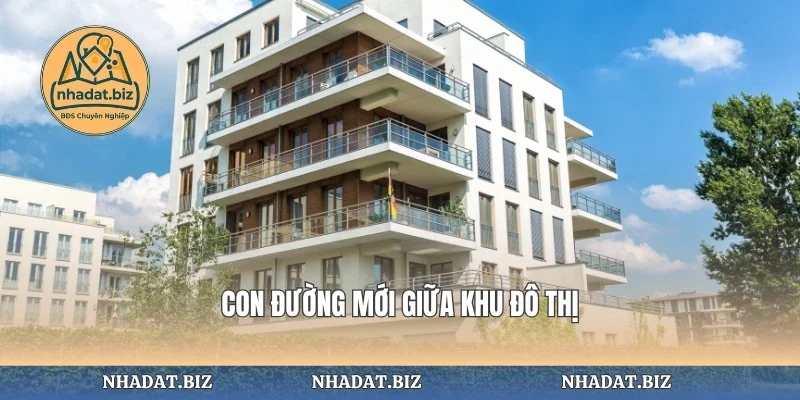 Con đường mới giữa khu đô thị