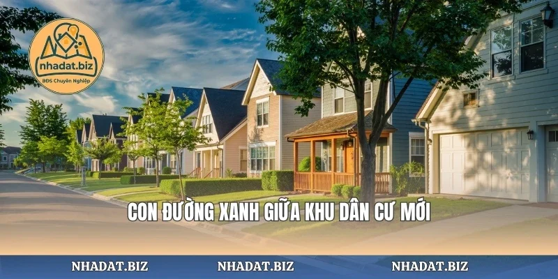Con đường mới giữa khu dân cư