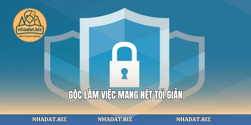 Góc làm việc mang nét tối giản
