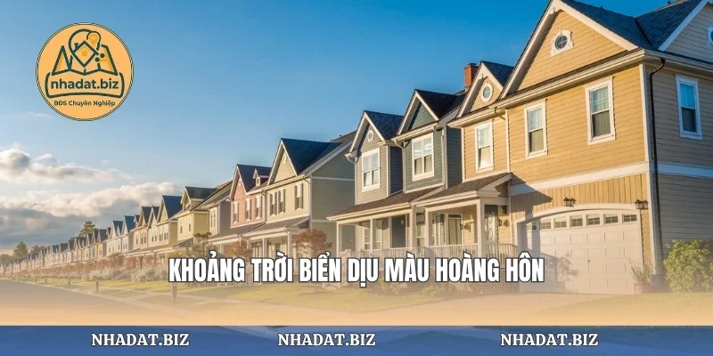 Khoảng trời biển dịu màu hoàng hôn