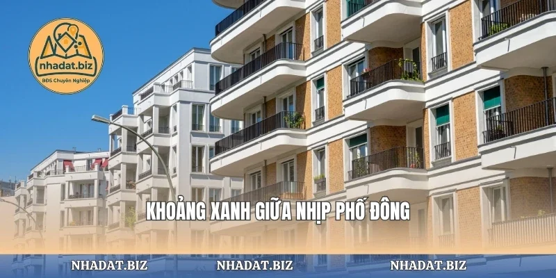 Khoảng xanh giữa nhịp phố đông