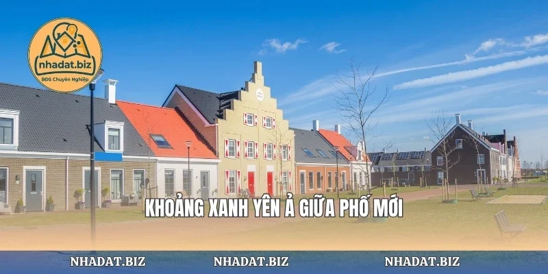 Khoảng xanh yên ả giữa phố mới