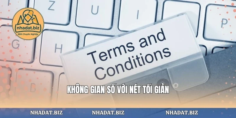 Không gian số với nét tối giản