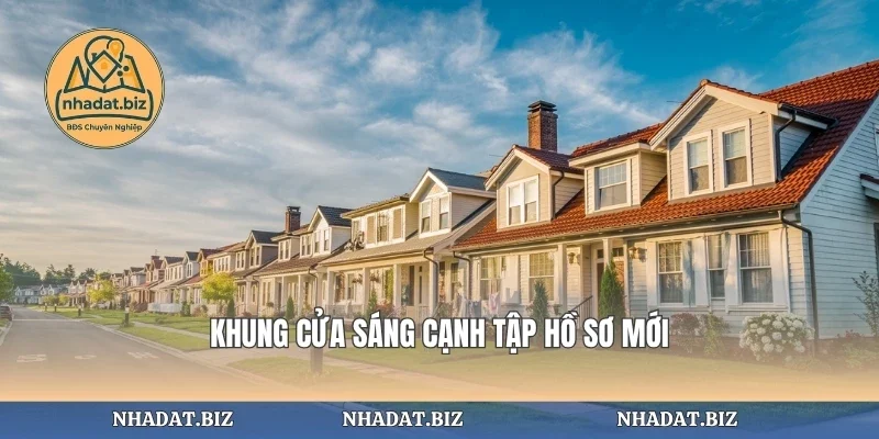Khung cửa sáng cạnh tập hồ sơ mới