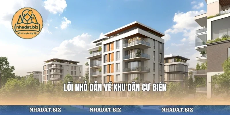 Lối nhỏ dẫn về khu dân cư biển