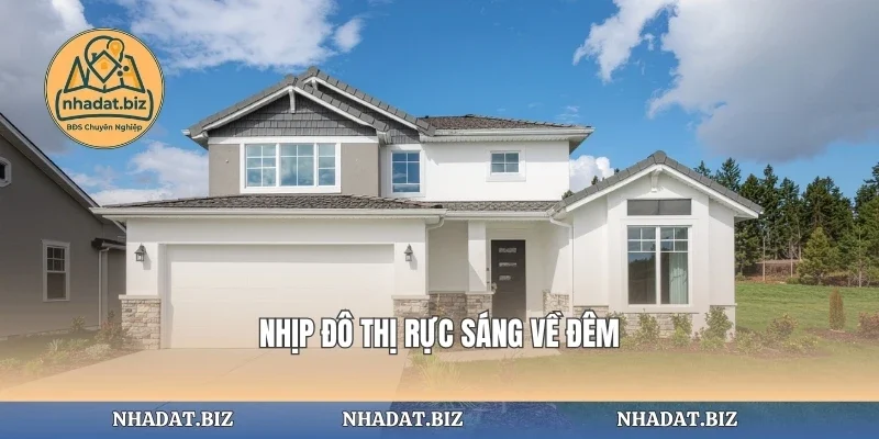 Nhịp đô thị rực sáng về đêm