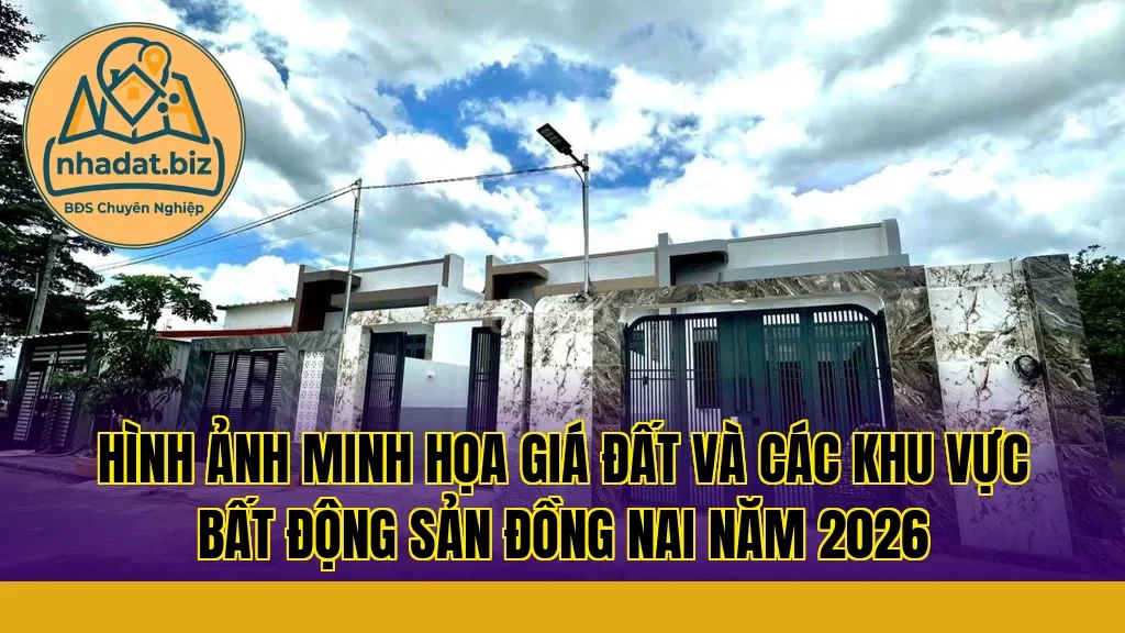 Hình ảnh minh họa giá đất và các khu vực bất động sản Đồng Nai năm 2026